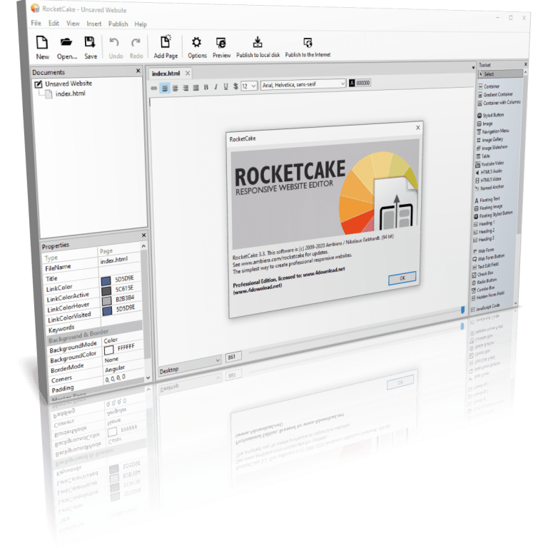 RocketCake Professional 5.2 for windows download