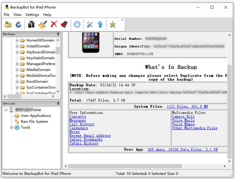 iBackupBot Crack 8.5 With Serial Key Get Latest Version 2024