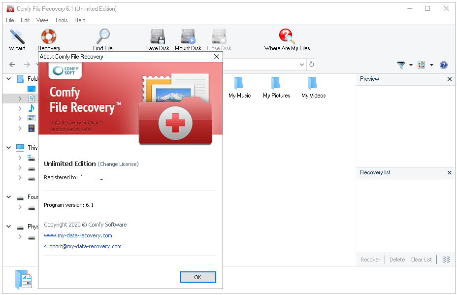 Comfy File Recovery 6.60 Crack + Registration Key 2023 Download